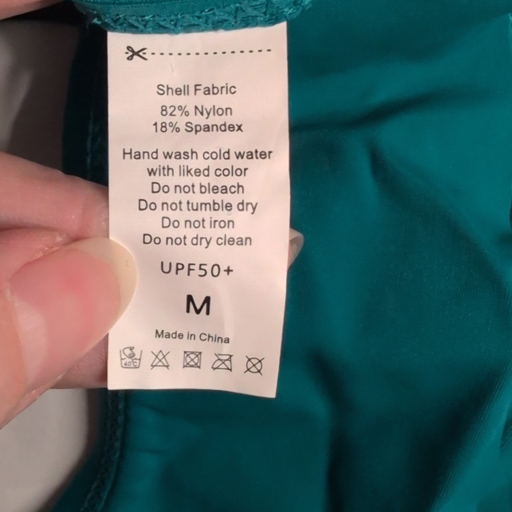 NWT Teal Ruffle One-Piece Swimsuit - Picture 6 of 6